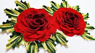 Crochet Huge flower 43 Part 1 English subtitle is available  كروشية زهرة كبيرة 43 الجزء الأول [upl. by Arehsat]