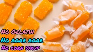 How to make Candy at Home  Gummy without Gelatin and Agar Agar  Jujubes  Jello Candy by FooD HuT [upl. by Fulviah]