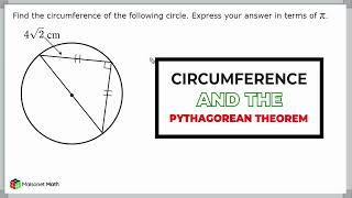 Find Circumference Using Inscribed Right Triangle [upl. by Anigar]