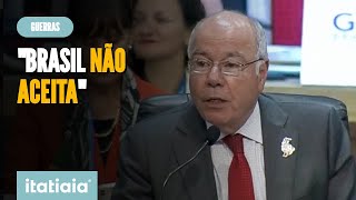 G20 “BRASIL ESTÁ PREOCUPADO” AFIRMA MAURO VIEIRA AO COMENTAR SOBRE GUERRAS [upl. by Tadich]