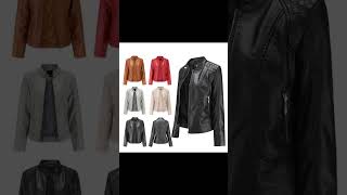 Faux Leather Jacket with StandUp Collar for Women [upl. by Atikin]