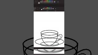 How to draw cup and plate in MS paint  cup amp plate draw digitalart art howtomakeapaintincomputer [upl. by Kin]