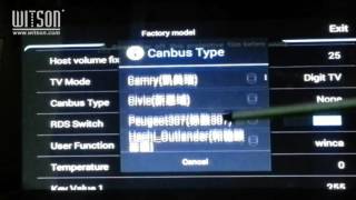 S160 Android How to Change CANBUS TypePowered by WITSON [upl. by Nylecaj]