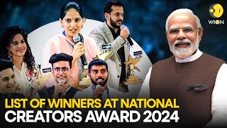 National Creators Award 2024 Who won what at India’s 1st National Creators Award  WION Originals [upl. by Stanleigh]