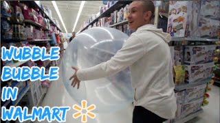 SUPER WUBBLE BUBBLE IN WALMART SPEAKER PRANK  KICKED OUT [upl. by Ahsok]