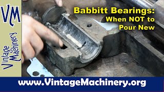 Babbitt Bearings  When Not to Pour New Inspecting and Freshening Up Jointer Bearings [upl. by Nomrej]