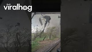 Train Conductor Finds Himself Caught In Tornados Path  ViralHog [upl. by Kciremed]