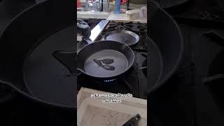 COMO CURAR SARTEN DE HIERRO FUNDIDO cocina cocinafacil cocinaencasa sartenes tutorial [upl. by Yretsym9]