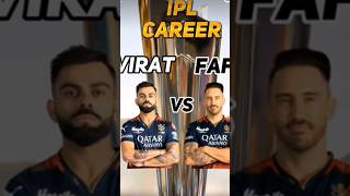 Virat Kohli versis FAf du Plessis IPL Comparison cricket ipl viralshorts [upl. by Lyrej517]