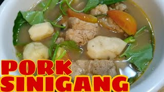 PAANO MAGLUTO NG PORK SINIGANG  HOW TO COOK PORK SINIGANG  PORK RECIPE PINAY MOM COOKING [upl. by Ettellocin]