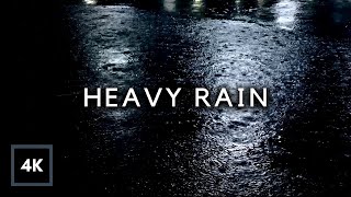 HEAVY RAIN on Road DARK Screen 10 Hours  Rain Sounds for Sleeping  for Insomnia Study Relaxing [upl. by Sirred]