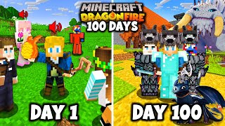 I Spent 100 Days in DRAGON FIRE Minecraft with FRIENDS This is what happened [upl. by Argyle]