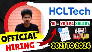 HCL off campus drive 2021 to 2024  IT Jobs  HCL Bulk hiring  Sharmilan vipokan [upl. by Yovonnda]