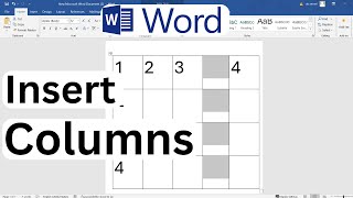 How to Insert Columns in Table in Microsoft Word  Easy to Follow [upl. by Herzel]