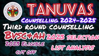 Tanuvas counselling 20242023 eligible cut offseat allotment analysis [upl. by Eniamaj]