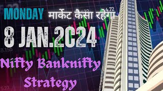 NIFTY PREDICTION FOR TOMORROW amp BANKNIFTY ANALYSIS FOR 8 JAN 2024  MARKET ANALYSIS FOR TOMORROW [upl. by Gibert]