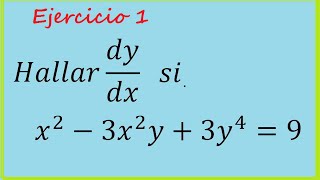 DERIVADA IMPLÍCITA Ejercicio 1 [upl. by Orlene20]