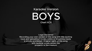 Charli XCX  Boys Karaoke Version [upl. by Narbig]