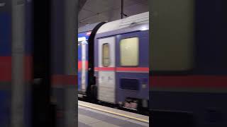 ÖBB Taurus 1116 230 Nightjet leaving Wien Hauptbahnhof to La Spezia with new Sleeper wagons [upl. by Badr]