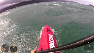 SUP Downwind in 30 knots 18 Jan 2015 [upl. by Nnaed]