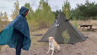 EXTREME 40° Solo Camping 4 Days  Snowstorm amp Winter Camping Hot Tent  Alone with My Dog in Forest [upl. by Spatola]