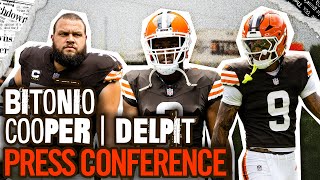 Amari Cooper Grant Delpit amp Joel Bitonio  Press Conference [upl. by Ennoira]