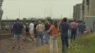 Hundreds gather in Topeka to see Big Boy Steam Engine 4041 [upl. by Keating498]