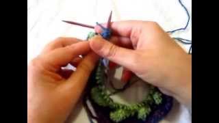 How to Knit Crown Jewel Hat Entrelac Section [upl. by Irving]