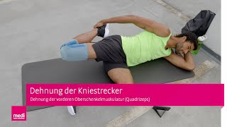 Dehnung der Kniestrecker  Patellaspitzensyndrom Übungen [upl. by Windham]