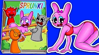 Make INCREDIBOX SPRUNKI Game Book📚 💕 Pinki stuck in the fence Sad story Squishy Surgery [upl. by Sumedocin]