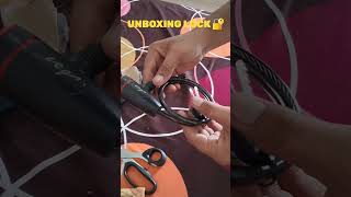 Vega Multipurpose Cable Lock Black unboxing unboxingvideo viral viralshorts lockdown lock [upl. by Oshinski]