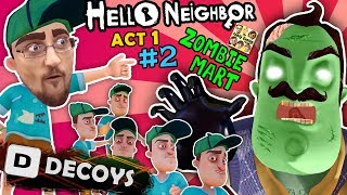 HELLO NEIGHBOR ZOMBIE IN BASEMENT Deploy Decoy Distraction I WISH FGTEEV Act 1 Part 2 [upl. by Enelhtac]