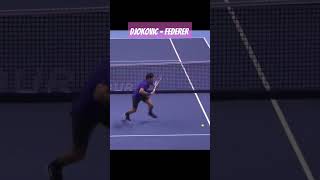 Novak Djokovic  Roger Federer Crazy Point [upl. by Ahsinaw]