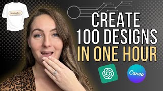 How To Create 100 TShirt Designs In 1 Hour For FREE With Canva  Chat GPT For Etsy POD [upl. by Mcgee273]