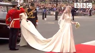 Kate Middletons STUNNING wedding dress  The Royal Wedding  BBC [upl. by Eidoc]