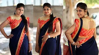 Sonia Chowdary In Saree Telugu Actress At Aatagallu Telugu Movie Trailer Launch [upl. by Elazaro]