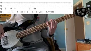 Higher  Creed Bass Cover With Tabs [upl. by Goode]