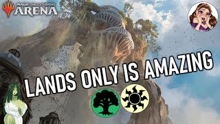 CAN YOU WIN WITH A ONLY LANDS DECK  Selesnya Land Tribal  MTG Arena Brawl [upl. by Pietro]