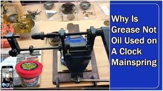 Why is grease and not oil used on a clock mainspring americanclockrepairs AnsoniaClocks [upl. by Iyre]