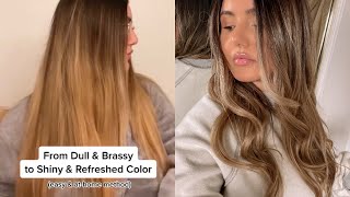 From Dull amp Brassy to Shiny amp Refreshed  Hair Transformation at Home [upl. by Auroora]