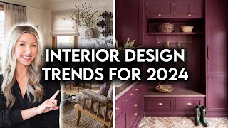 TOP 10 INTERIOR DESIGN  HOME DECOR TRENDS FOR 2024 [upl. by Pinkerton356]