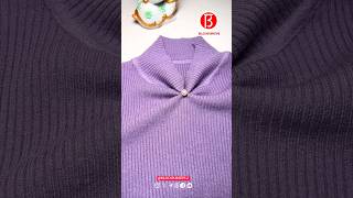 Convert a midneck sweater to a Vneck Part 255 [upl. by Akisey]