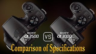 Sony A3500 vs Sony A3000 A Comparison of Specifications [upl. by Fitts]