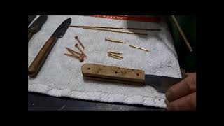 Traditional peening of knife handle [upl. by Grounds]