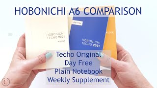 Hobonichi A6 SidebySide Comparison Techo Day Free Plain Notebook and Weekly Supplement [upl. by Chaddie]