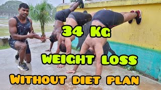 34 kg weight loose in 62 dayswith out diet plan By Berhampur physical academy [upl. by Tomchay]