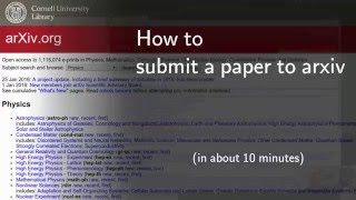 How to submit a paper to arxiv [upl. by Frodina]