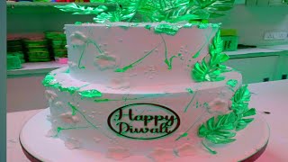 Diwali celebration 2 tier cake design theme amazing fancy trending recipes cakedecorating [upl. by Somar]