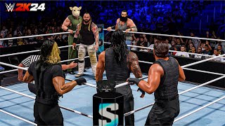 WWE 2K24 The Shield Vs The Wyatt Family  Tag Team Elimination Match  Smackdown [upl. by Iliram893]