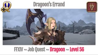 FFXIV Dragoon Level 56 Job Quest  Heavensward  Dragoons Errand [upl. by Ennovehs]